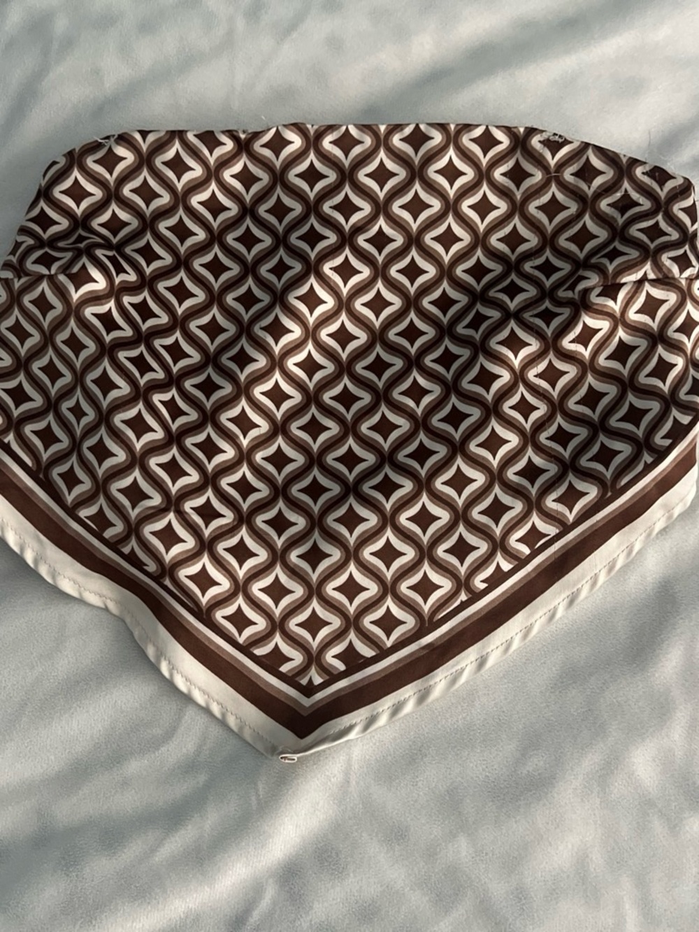 Garage Brown and Cream Geometric Womens Bandeau Top